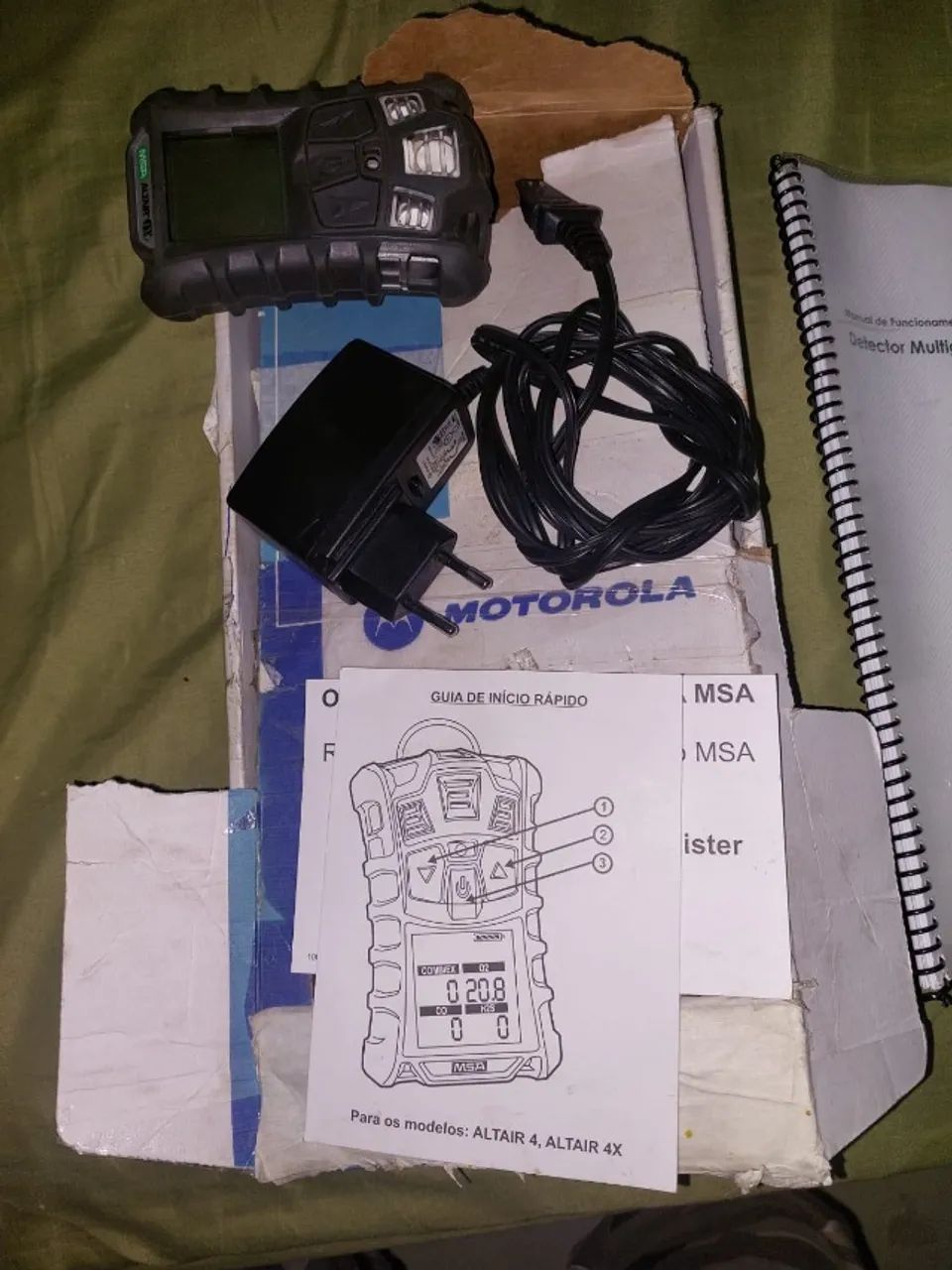 Detector de gás Msa Altair 4x + carregador + caixa  com manual seminovo 