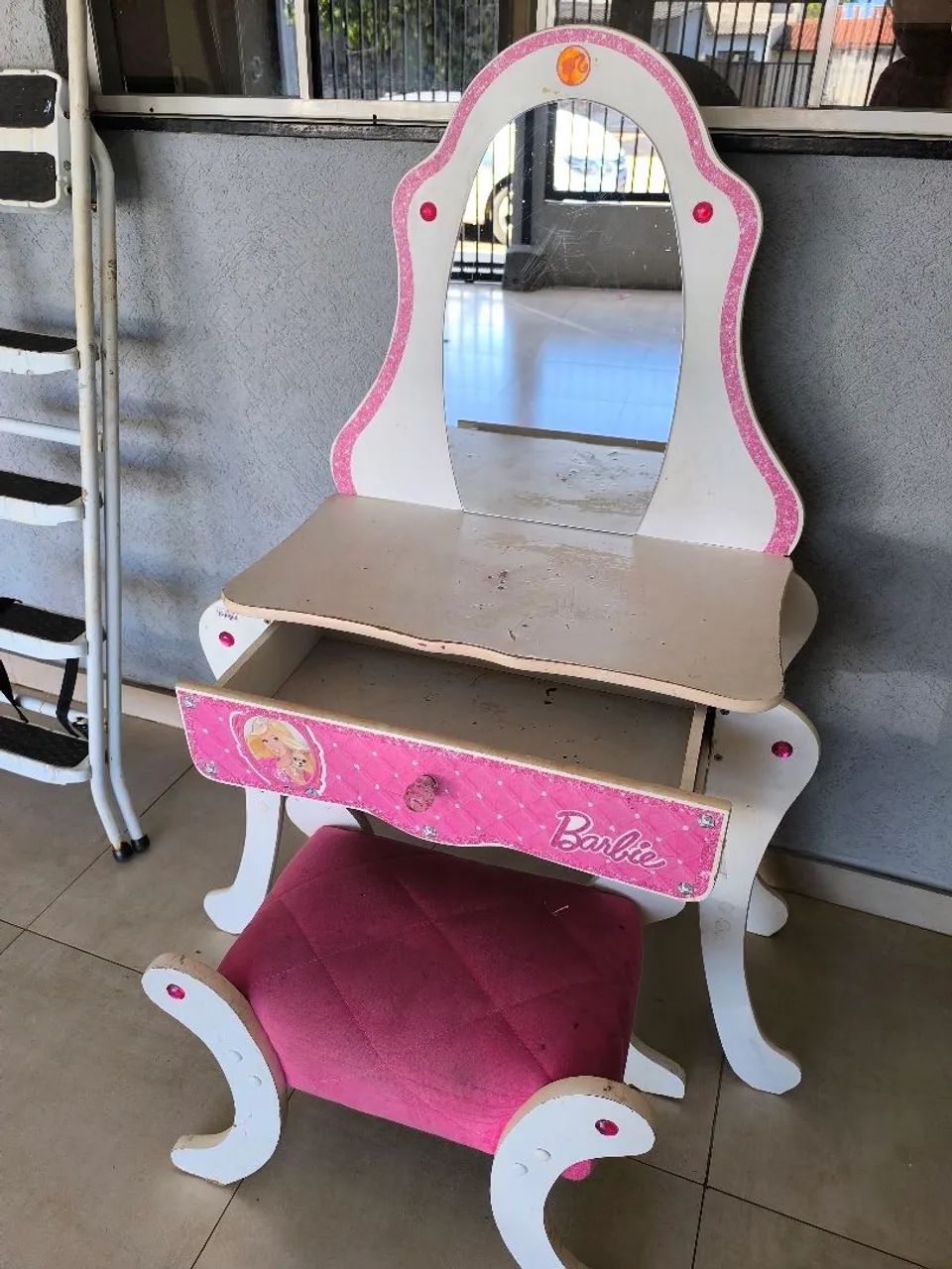 Penteadeira retro Barbie MDF  - Foto 5