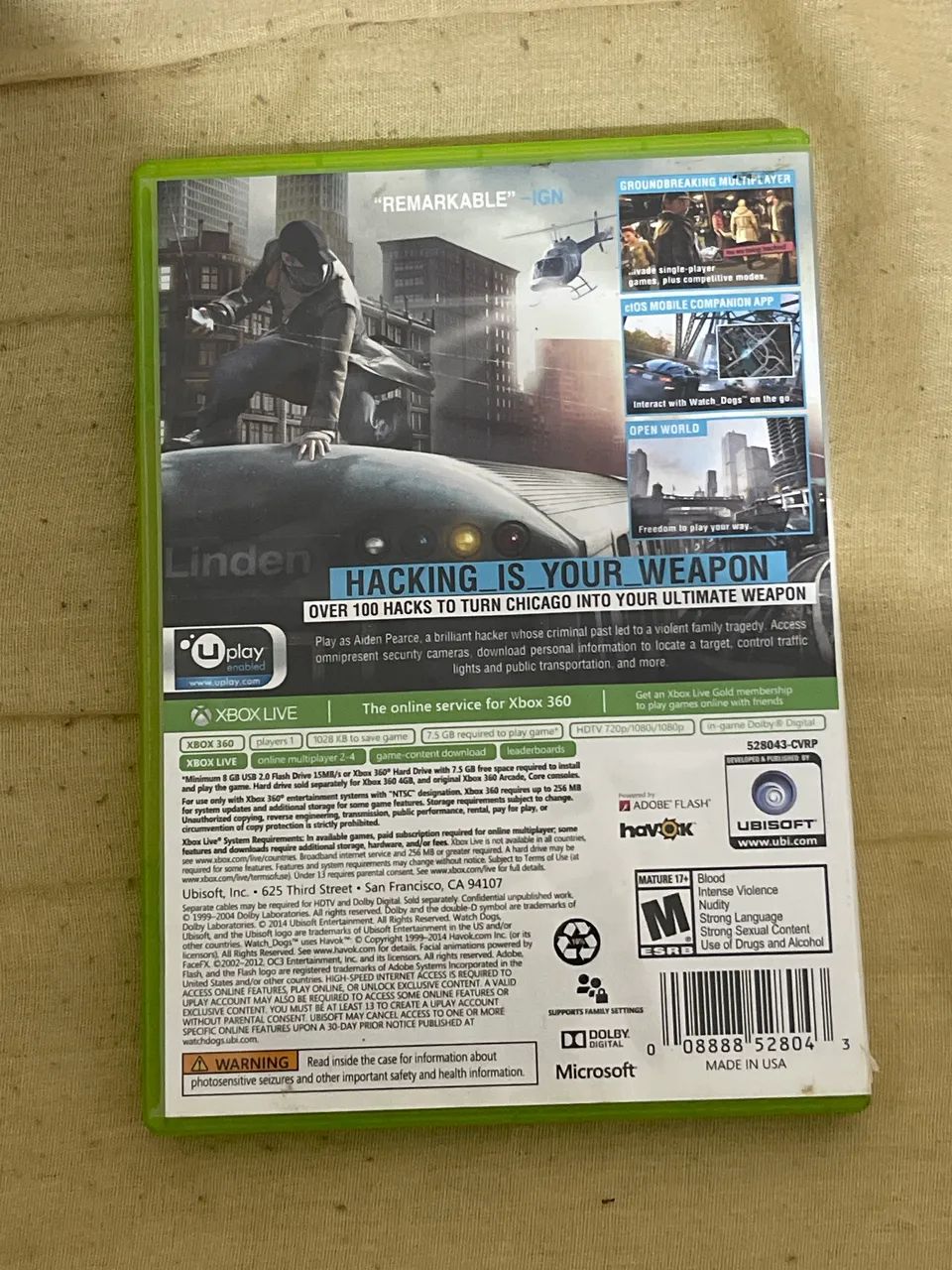 Watch Dogs Xbox 360 original  - Foto 2