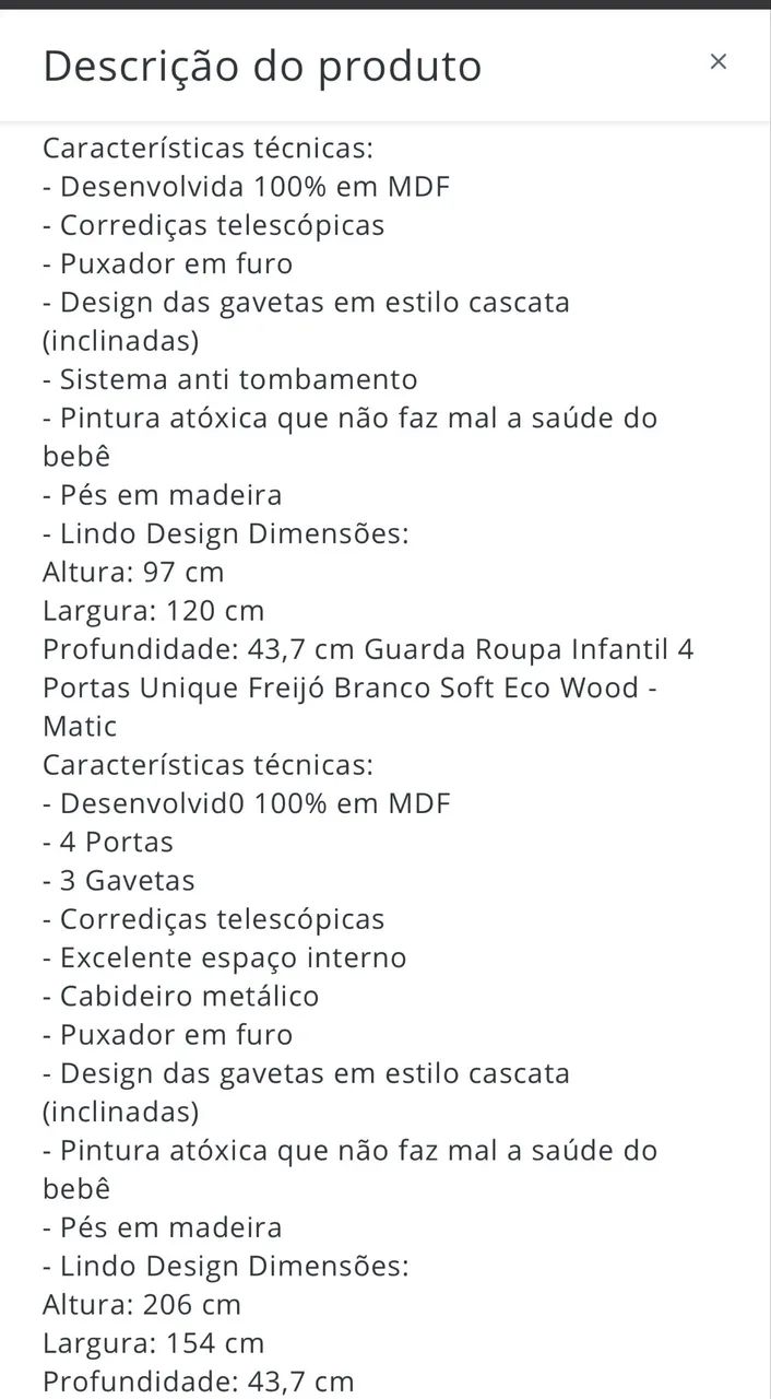 Kit Roupeiro + Cômoda Infantil  - Foto 4