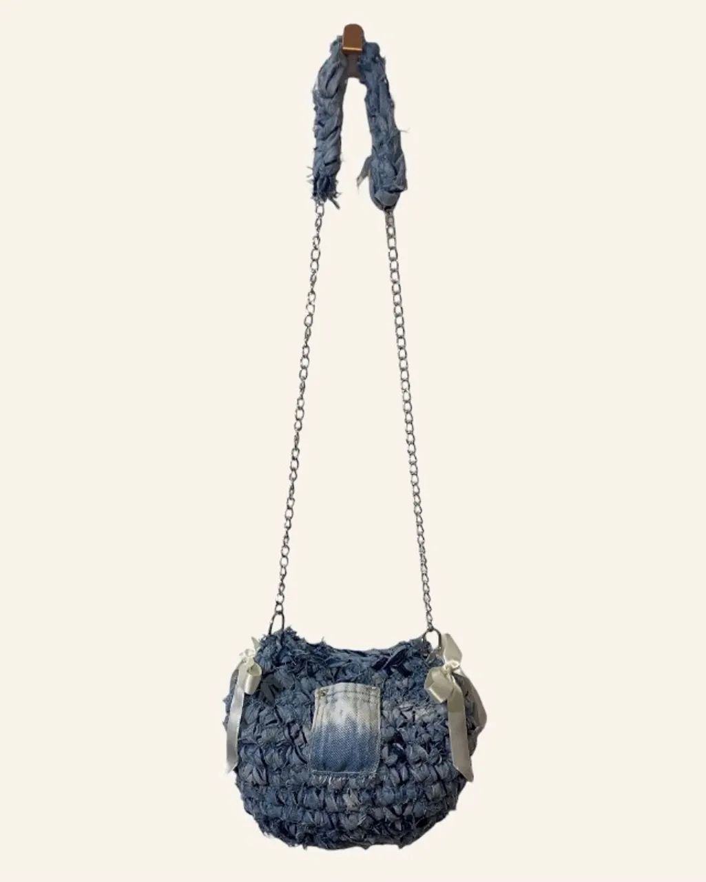 Bolsa jeans 100% feito á mão 