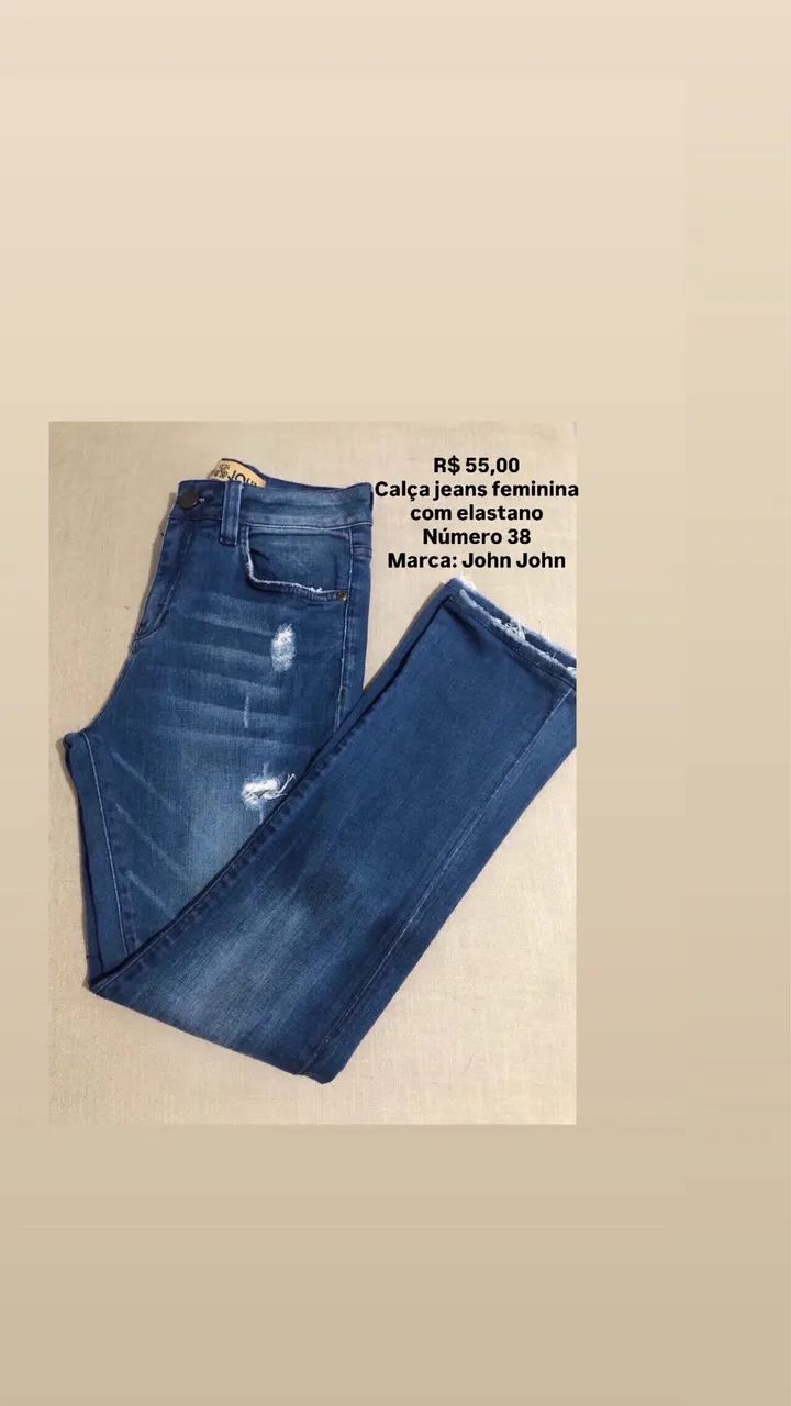 Calça jeans feminina 38 John John - Foto 2