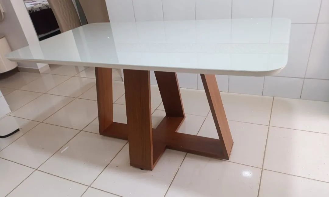 Mesa de jantar estrela 160x90 com 6 cadeiras  - Foto 2