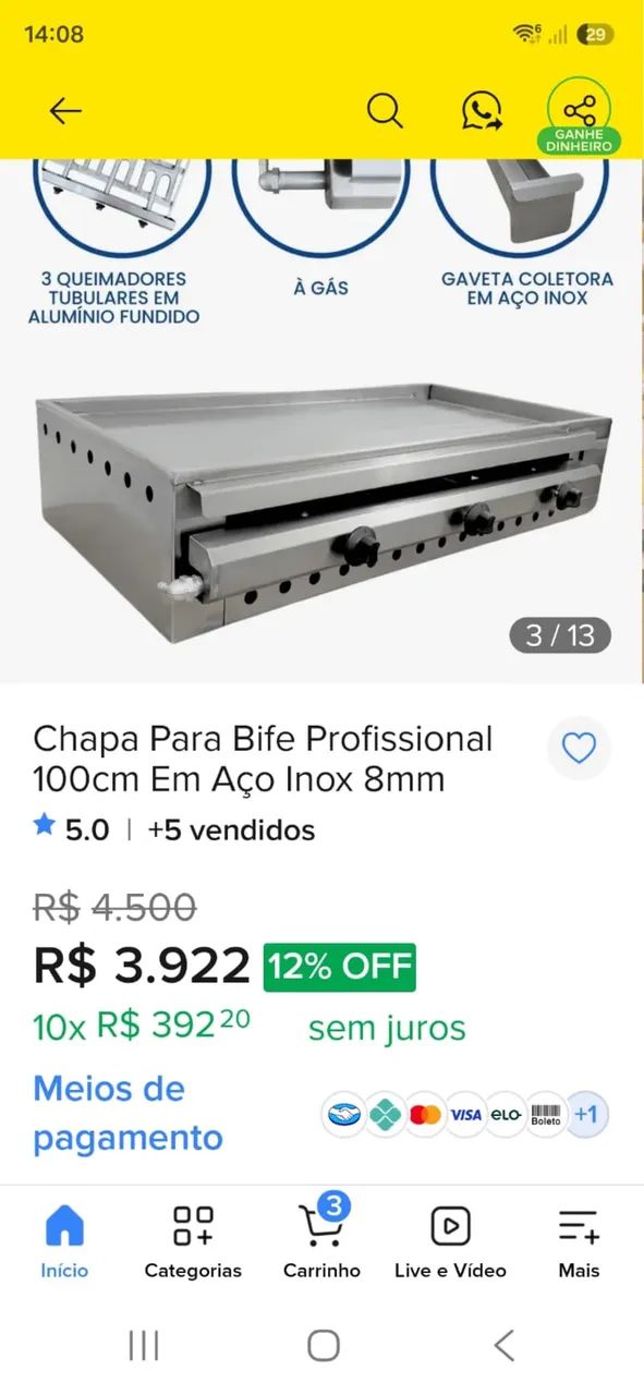 Chapa para lanches  - Foto 3