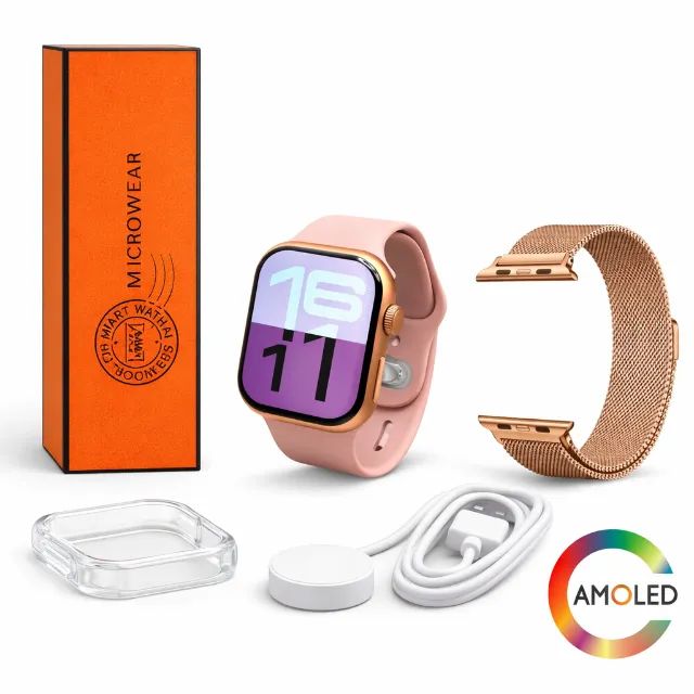 Relógio Smartwatch Microwear W10 Pro Mini 42mm Séries 10 Feminino Infantil Tela Amoled