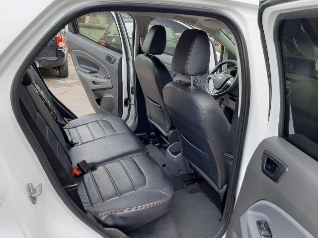 Ecosport branco2015,banco de couro,rodas de liga leve aro 15,unico dono - Foto 4
