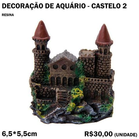 Decoração de Aquário Castelo com 2 Torres