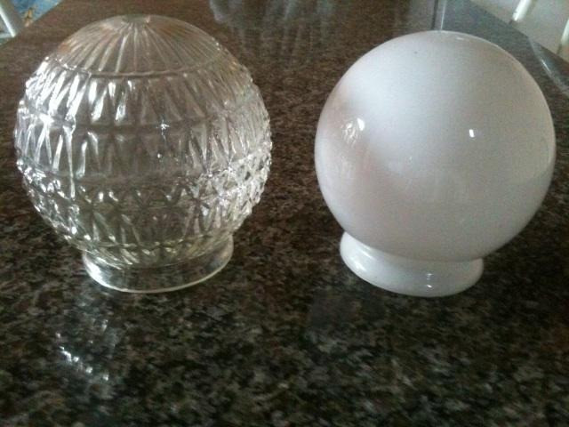 Globo vidro de Luz para lampada usado antigo valor cada aproveite pergunte disponibilidade