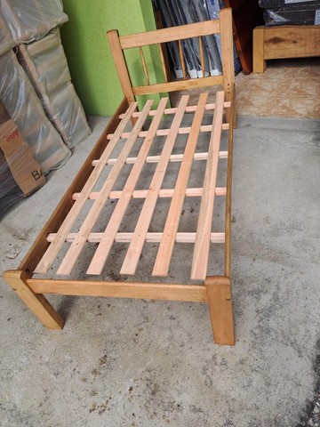 Cama de Solteiro de madeira de eucalipto - Foto 3