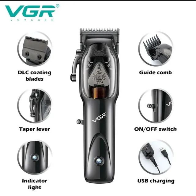 Vgr Máquina De Cortar Cabelo Profissional Prm 9000 V-653 - Foto 2