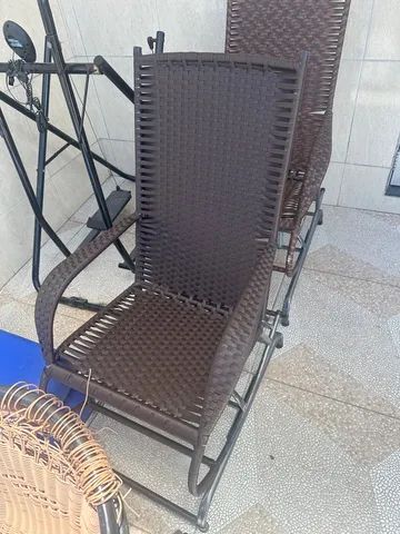 Cadeira de Balanço Nova Direto de Fábrica Marrom - Foto 2