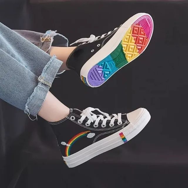 Tênis Arco Íris - Estilo All Star - Foto 3