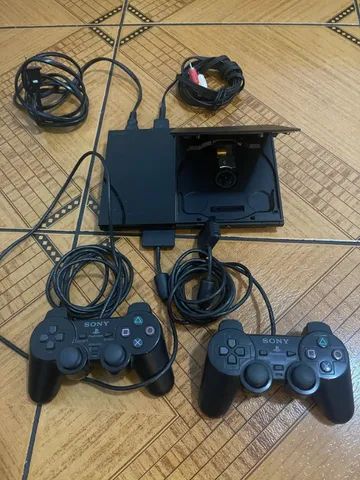 Playstation 2 Completo Na Promoção Ps2+ 02 Controles+ 5 Jogos+ Garantia!!