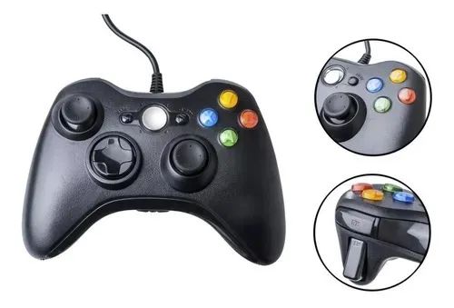 Controle Com Fio Para Xbox 360 Notebook Computador