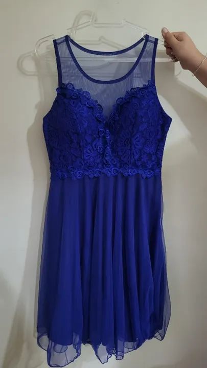 Vestido de festa curto azul  - Foto 4