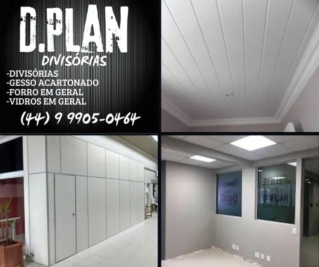 Divisórias de eucatex novas e usadas