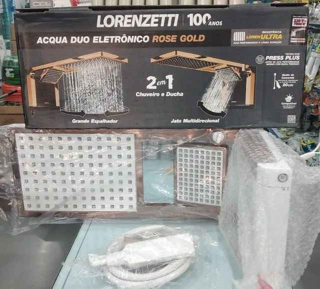 Chuveiro Acqua Duo Ultra Branco/Rose Gold 7800w 220v Lorenzetti - Foto 5