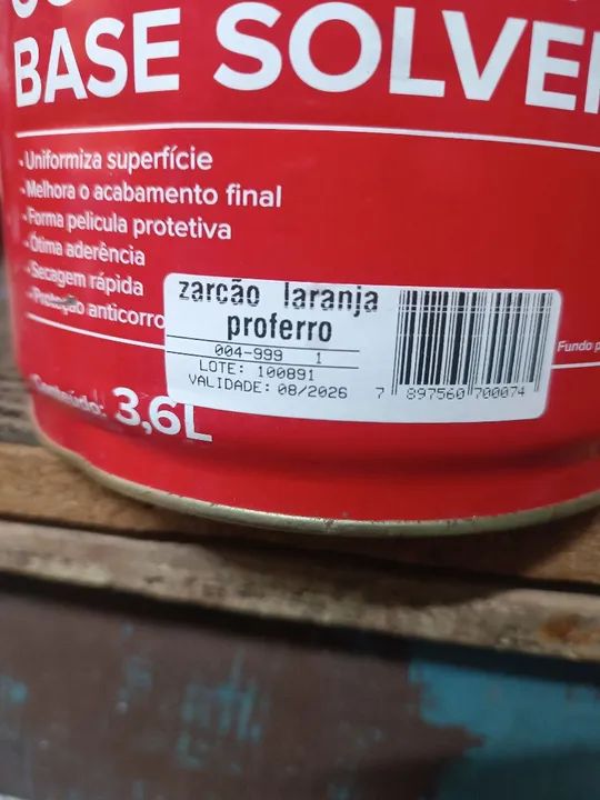 Tinta Zarcão Dacar 3,6 litros laranja  - Foto 2