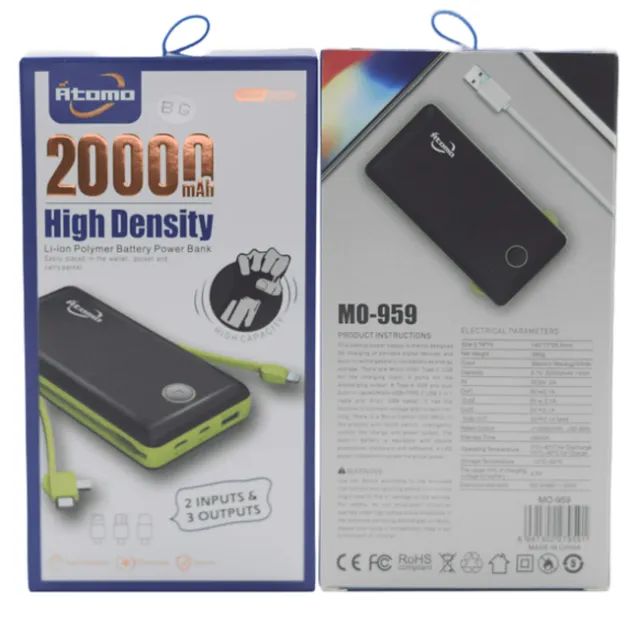 Carregador Power Bank Portatil 20.000Mah MO-959 - Foto 3