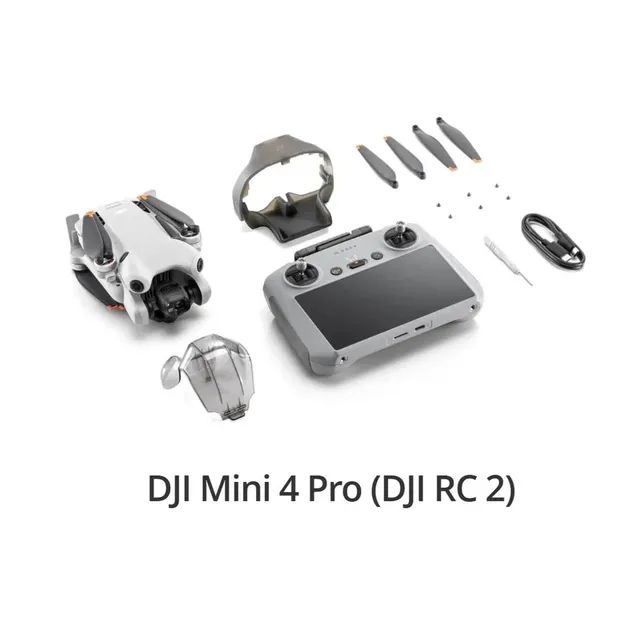 SEMI NOVO - 0 CICLOS - Drone Dji Mini 4 Pro Controle com Tela Dji RC 2 