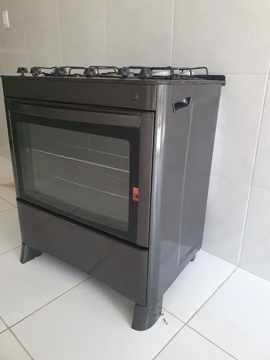 Fogão 5 bocas mesa de vidro  - Foto 4