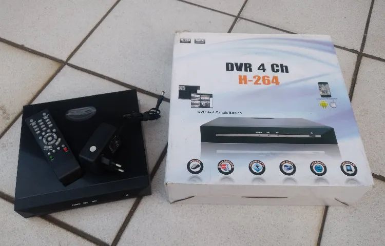 Dvr Para Cameras De Seguranca 4 Canais Com Hd 500 Gb