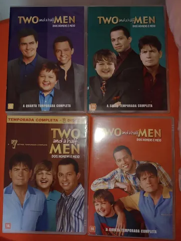 Dvds originais série dois homens e meio quarta, quinta, sexta e sétima temporada
