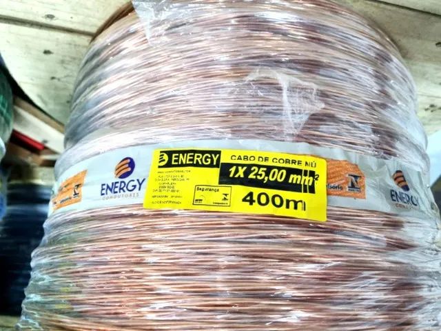 400m Cabo Cobre Nu 25,00mm² Certificado Inmetro 400m Bobina  - Foto 3