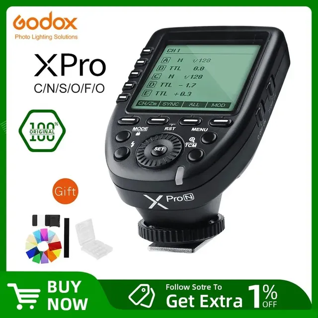 Disparador Rádio Flash Godox XProN para Nikon - Novo