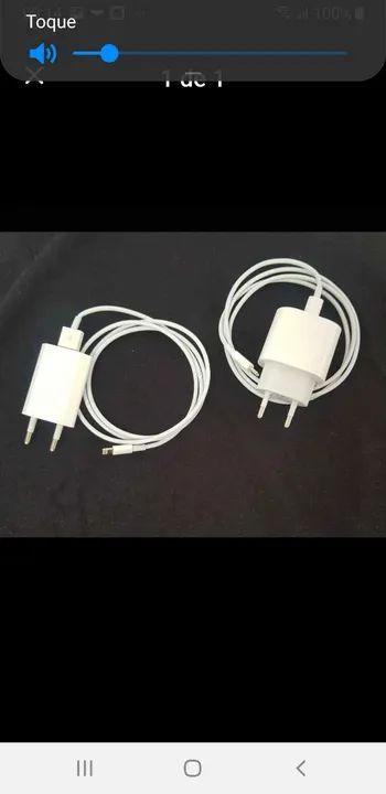 Par de carregadores apple iphone original 
