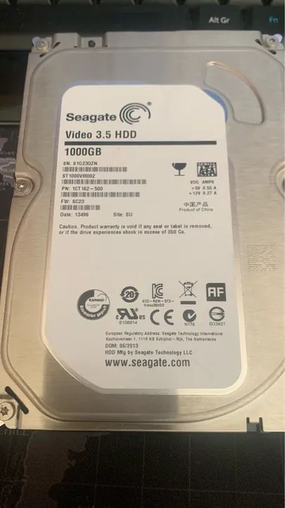 02 HDs de 1TB Seagate Vídeo 3.5 HDD - Foto 2