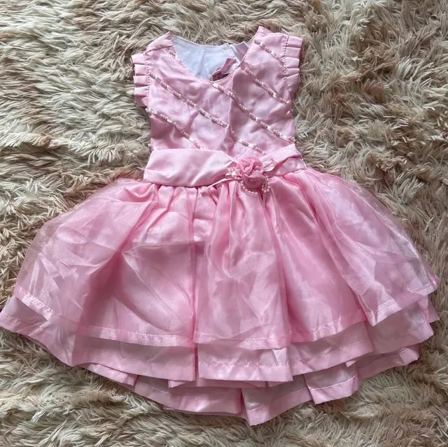 Vestido Infantil Rosa para festa