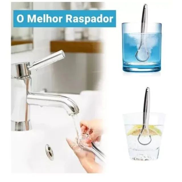 LIMPADOR RASPADOR DE LÍNGUA EM AÇO INOX HIGIENE BUCAL PERFEITA - Foto 2