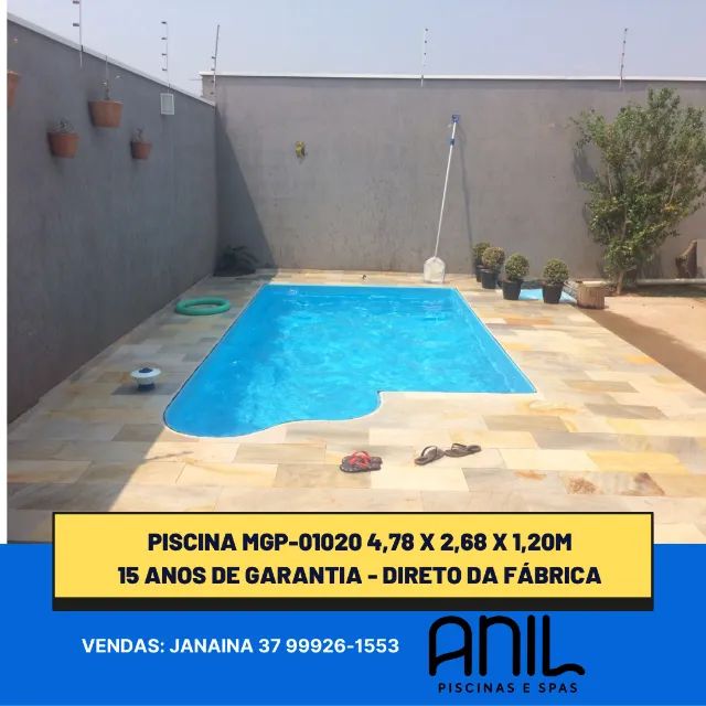 Ja - Piscina 4,78 x 2,65 x 1,20m - piscina de fibra