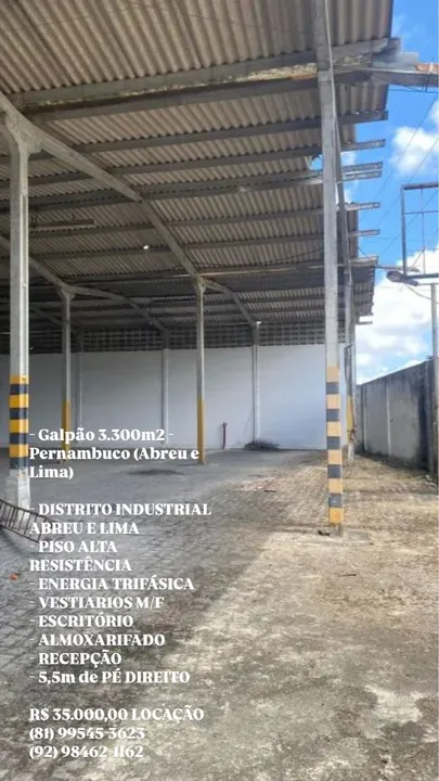 Galpão 3.300m² - Abreu e Lima Pernambuco
