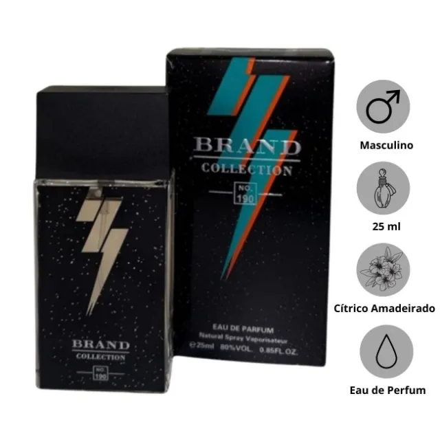 Brand Collection 25ml 190 - Perfume Masculino Com Aroma Sofisticado e Marcante