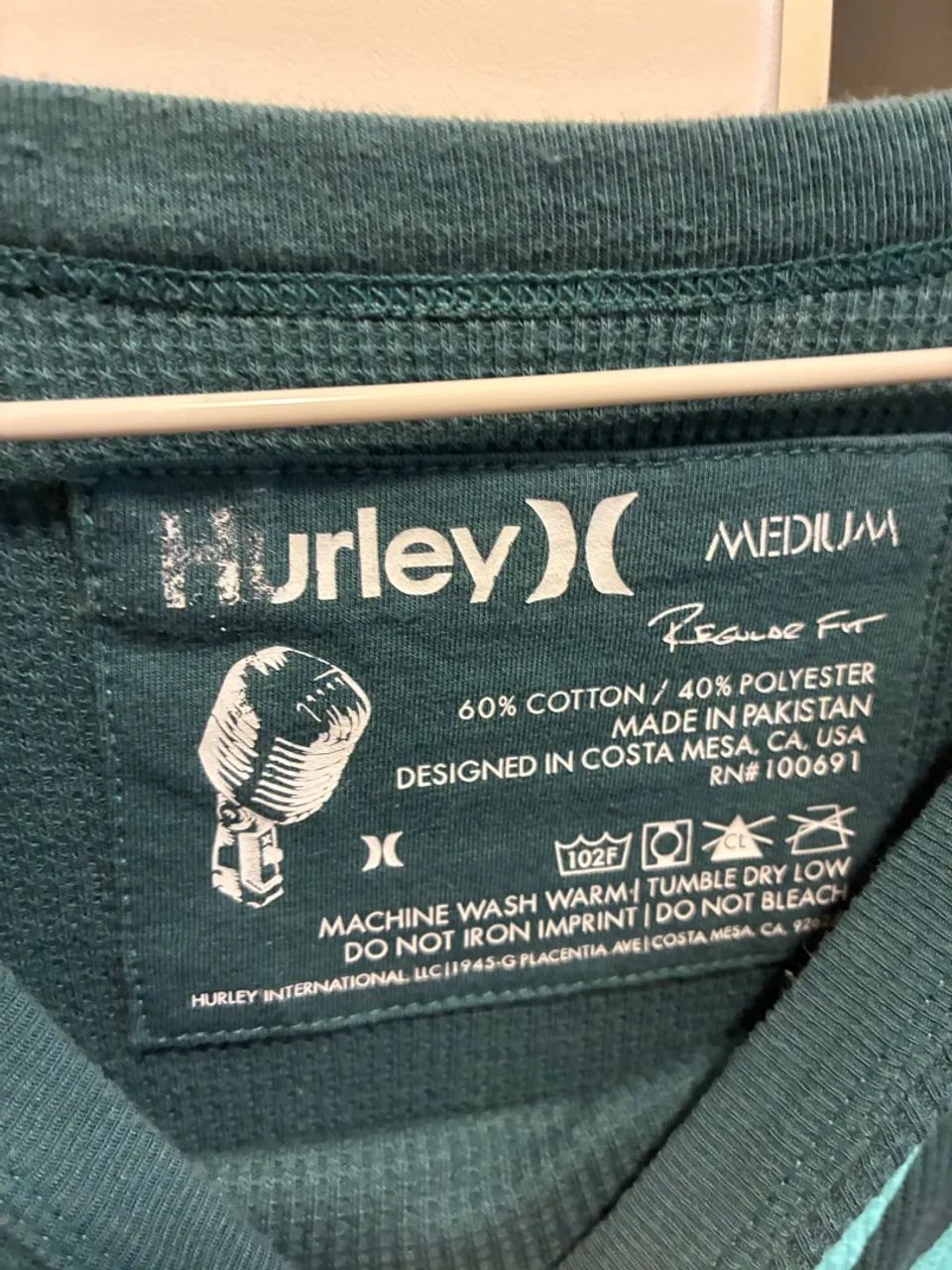 Camiseta Hurley Manga Longa Verde - Foto 3