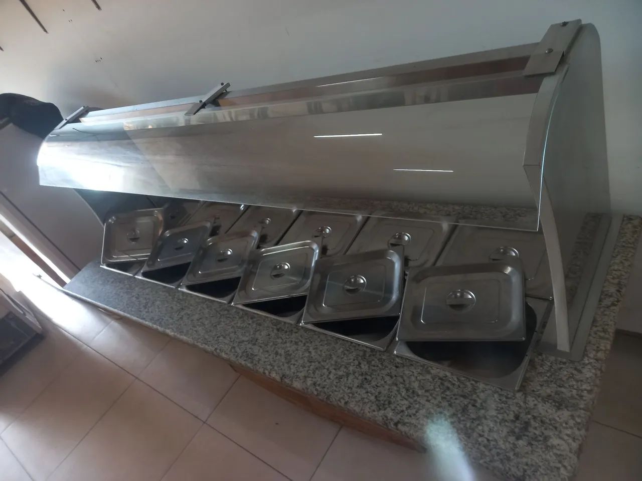 Balcão Expositor quente e frio para Comércio