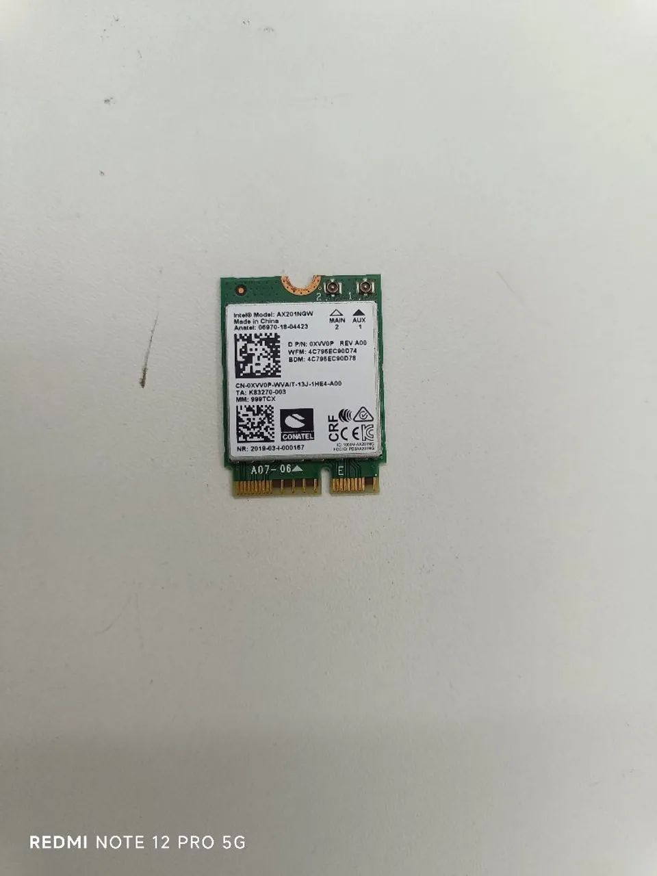 Placa Intel 6ghz 5ghz ax211 / retirado Dell 3410