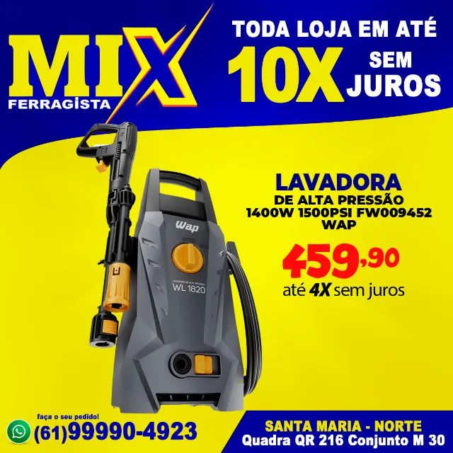 Lavadora de Alta Pressão 1400w 1500Psi Fw009452 Wap