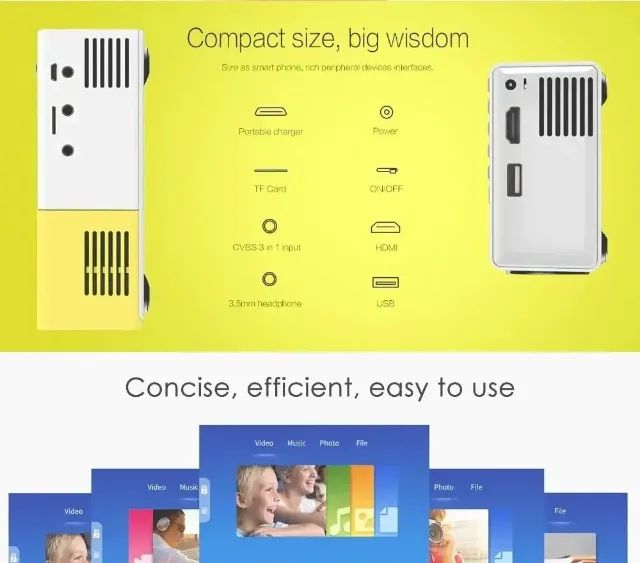 Mini Projetor Portátil Full Hd Usb Promoção - Foto 4