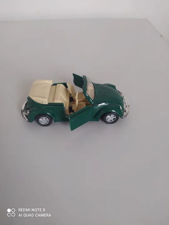 Carrinho Fusca Verde Colecionável - Foto 2
