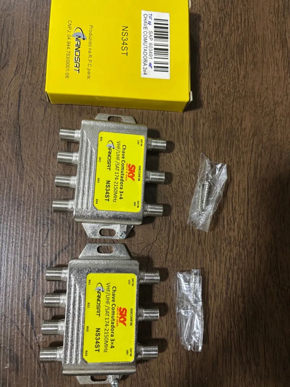 Chave Comutadora 3x4 VHF/UHF/SAT
