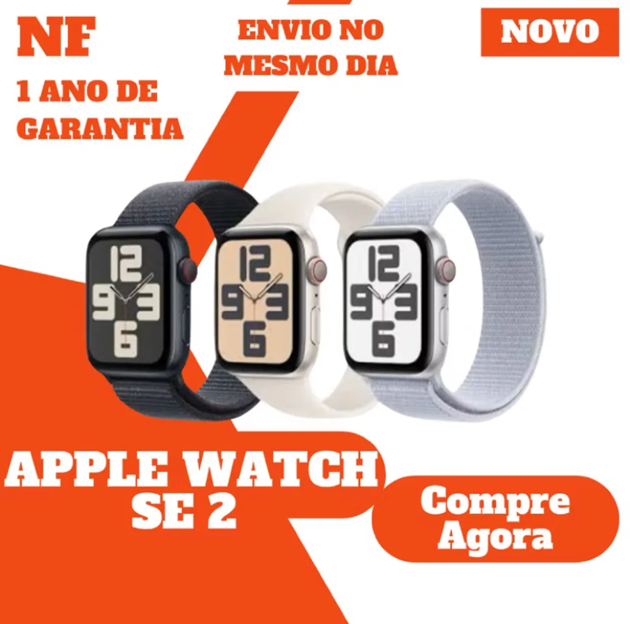 Apple Watch SE 2 - Novo e com 1 Ano de Garantia!