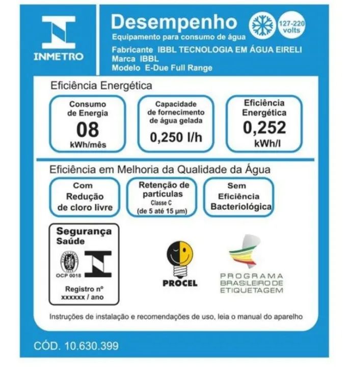 Purificador de agua IBBL E Dual placa branco full Range - Foto 4