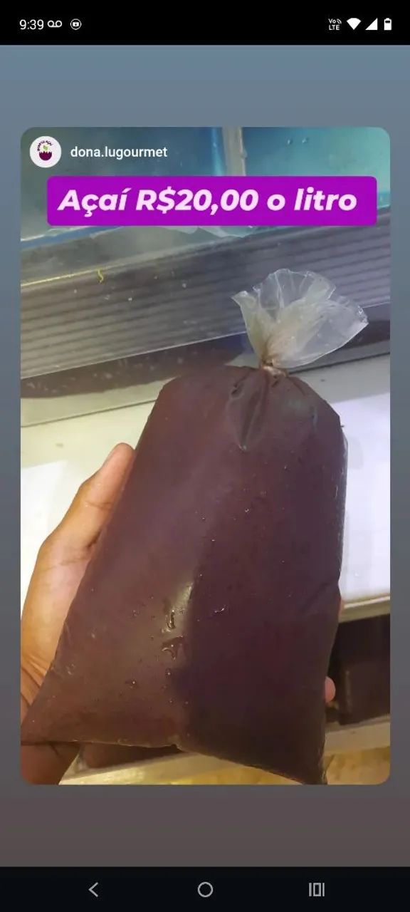 Açaí  R$20,00pra pega  entregar 25  - Foto 3