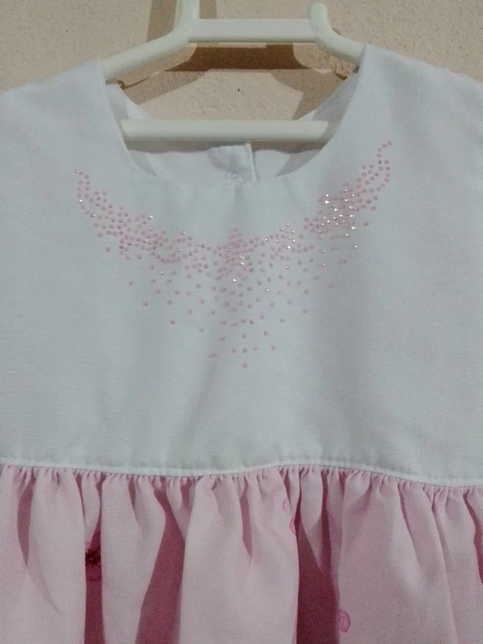 Vestido Infantil 2 Anos - Rosa com Flores - Foto 2