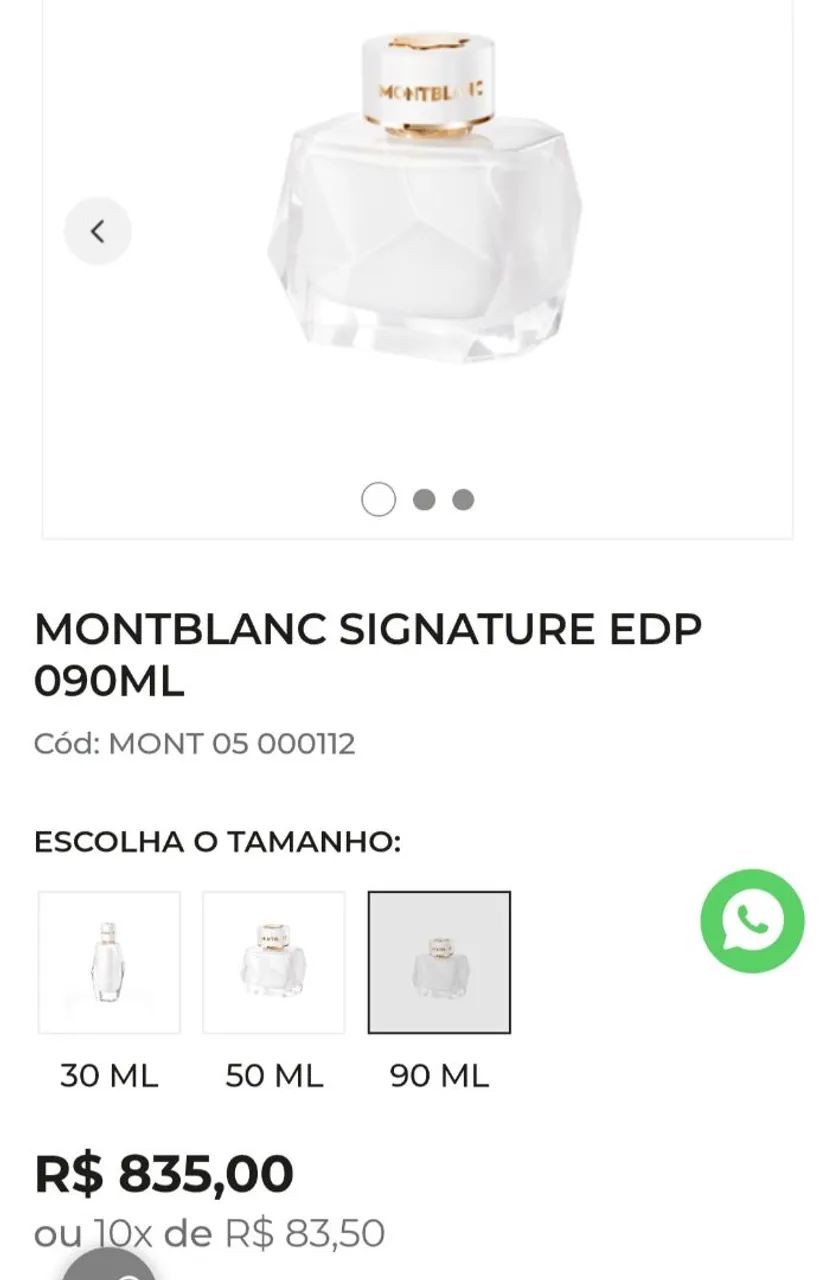 Perfume Feminino Signature Montblanc Eau de Parfum 90ml - Foto 2