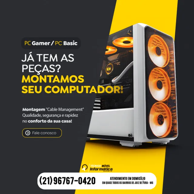 Montagem e manutenção de Pc, tudo em domicílio