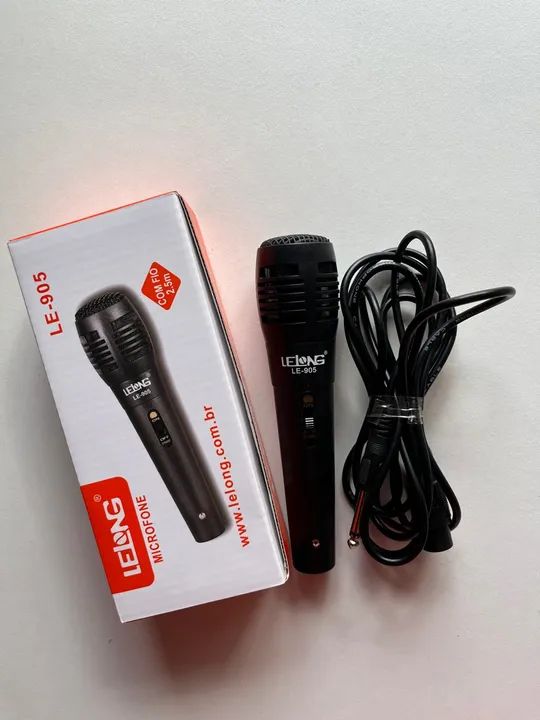 Microfone Condensador Lelong LE-905 com Fio - Novo